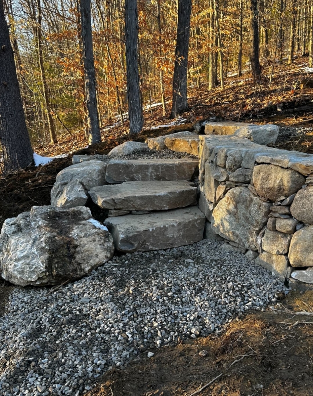 Stone Steps & Retaining Wall