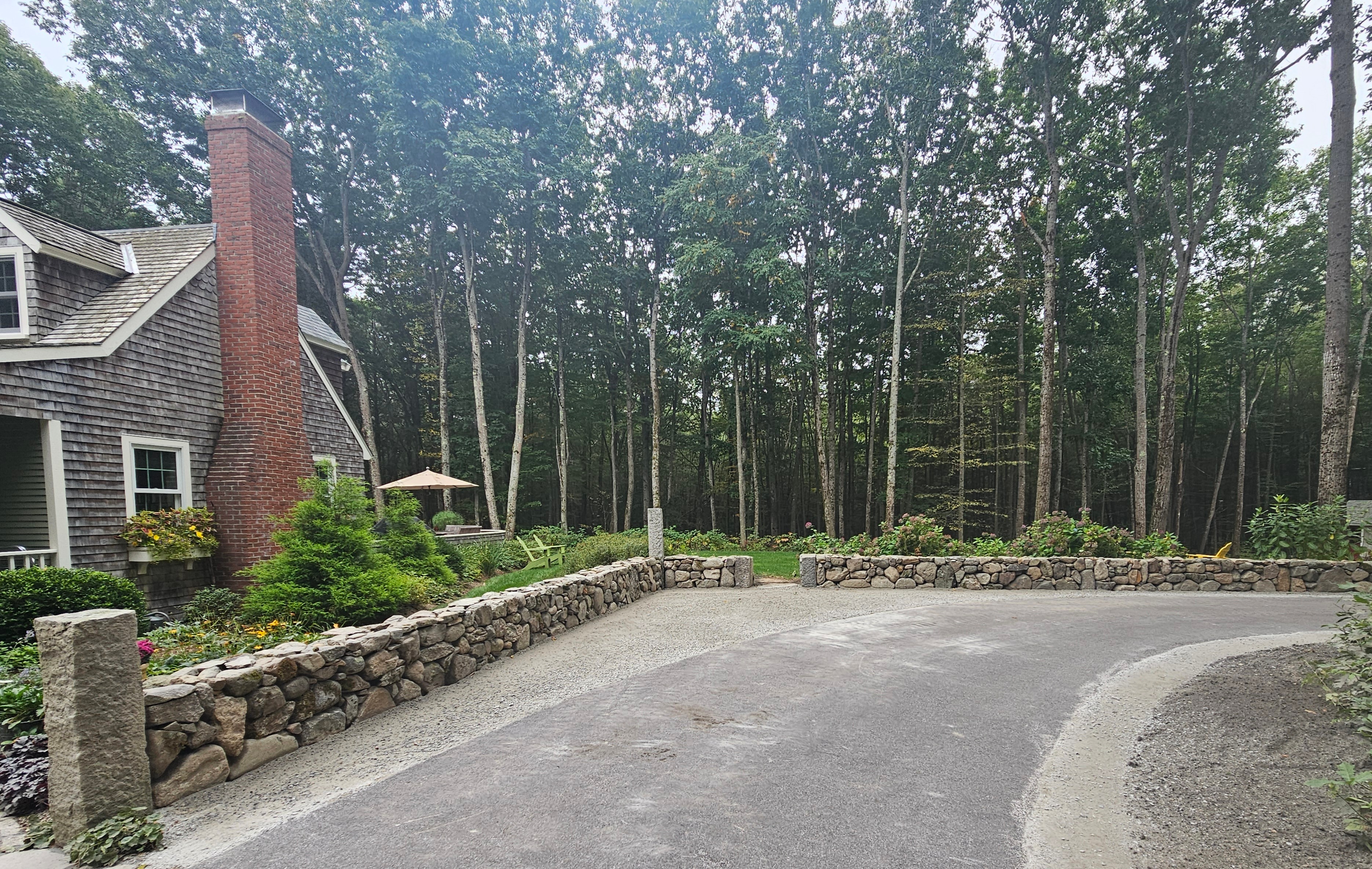 Stone Wall & Chimney