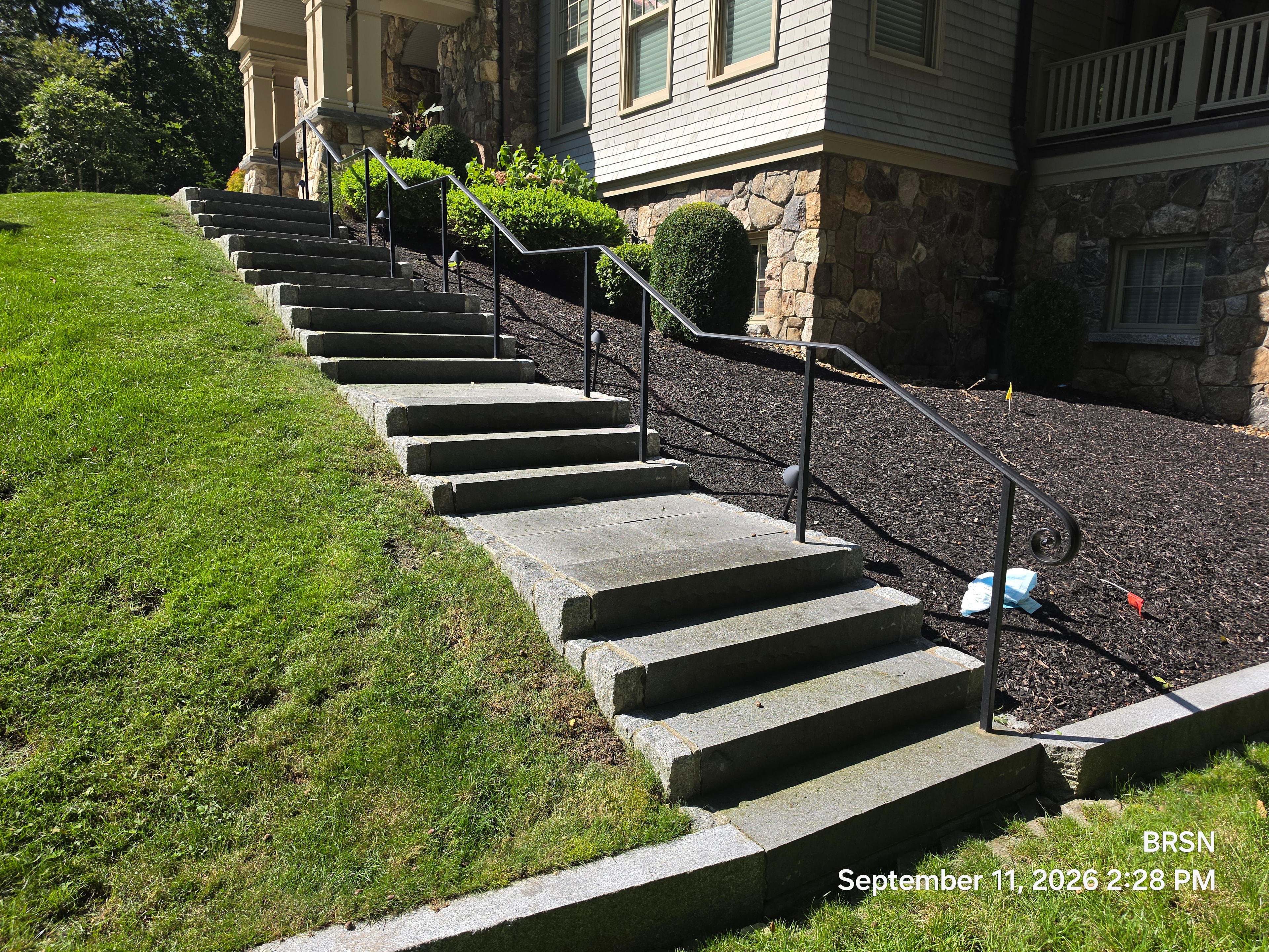 Natural Stone Retaining Wall