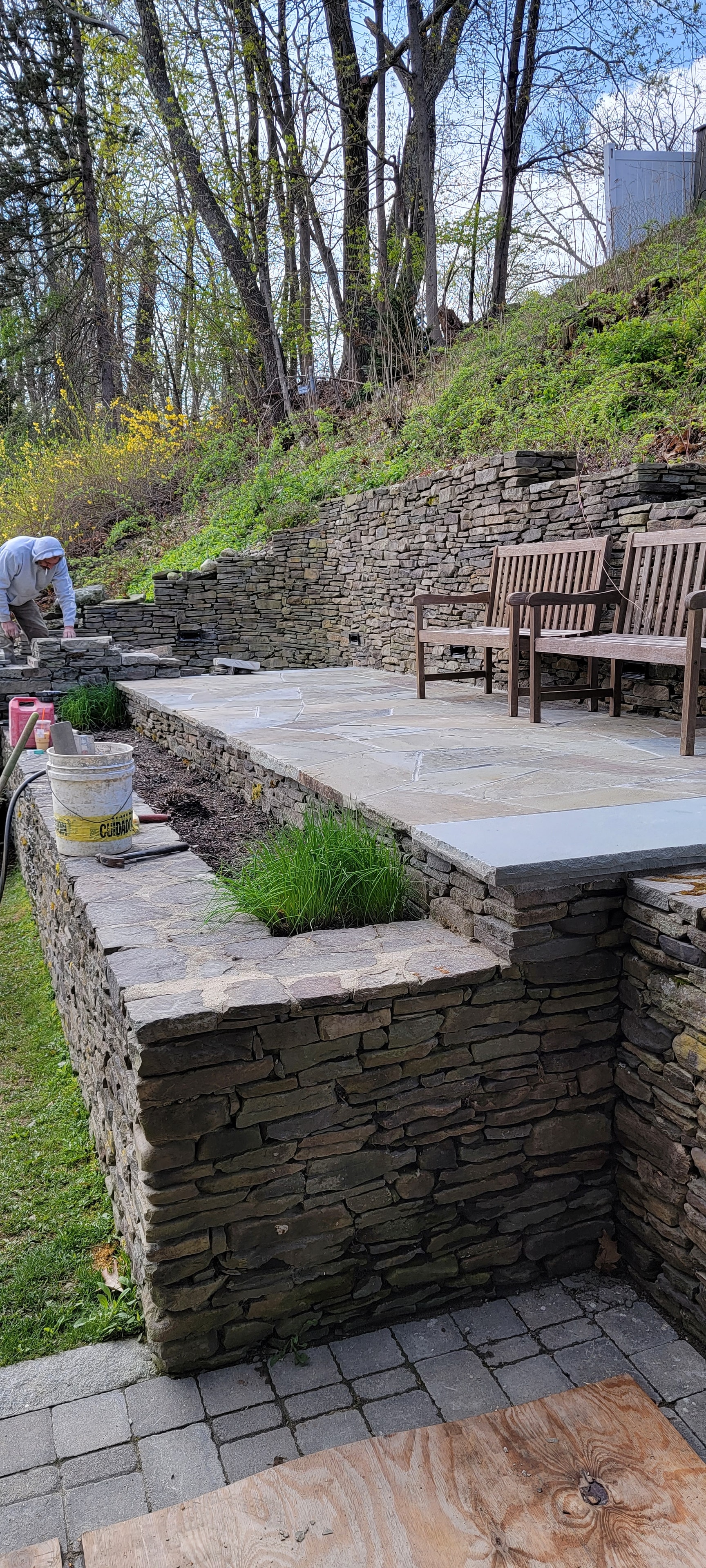 Benoit Masonry craftsman at work