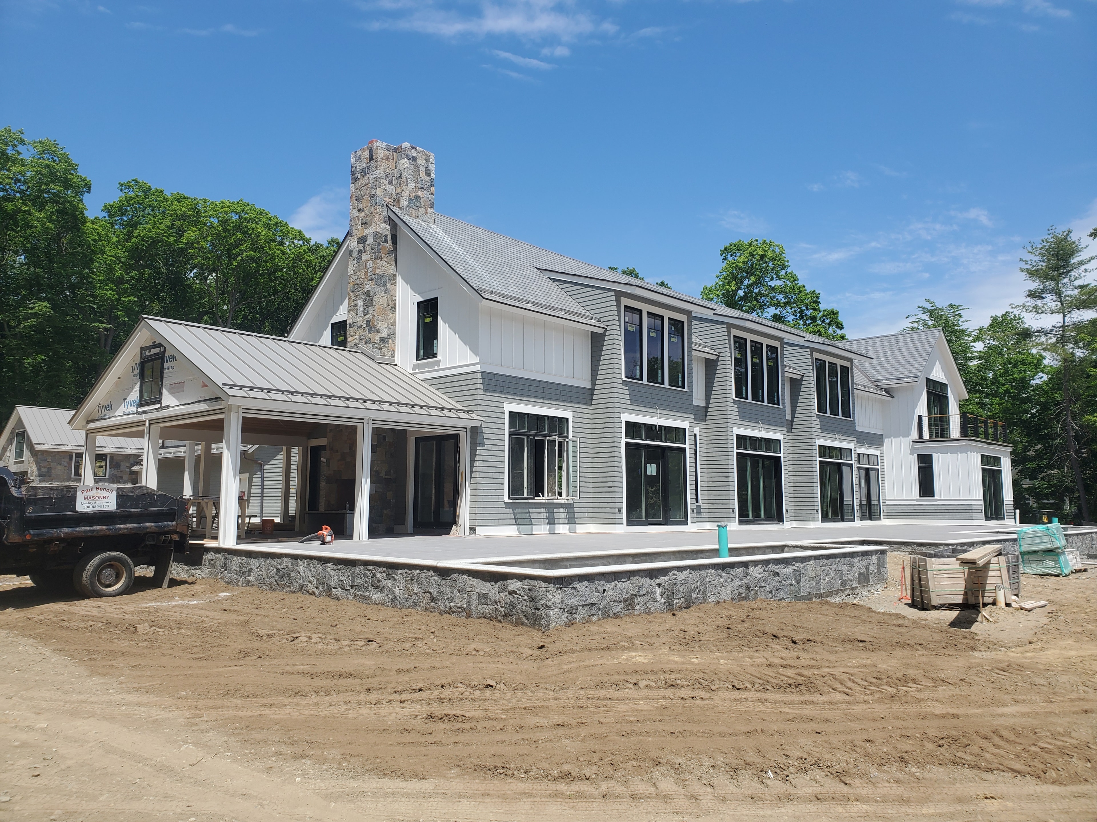 Stone patio and walkway